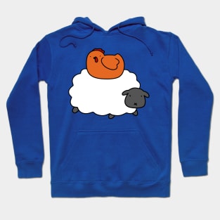 Sheep and Red Chicken Hoodie